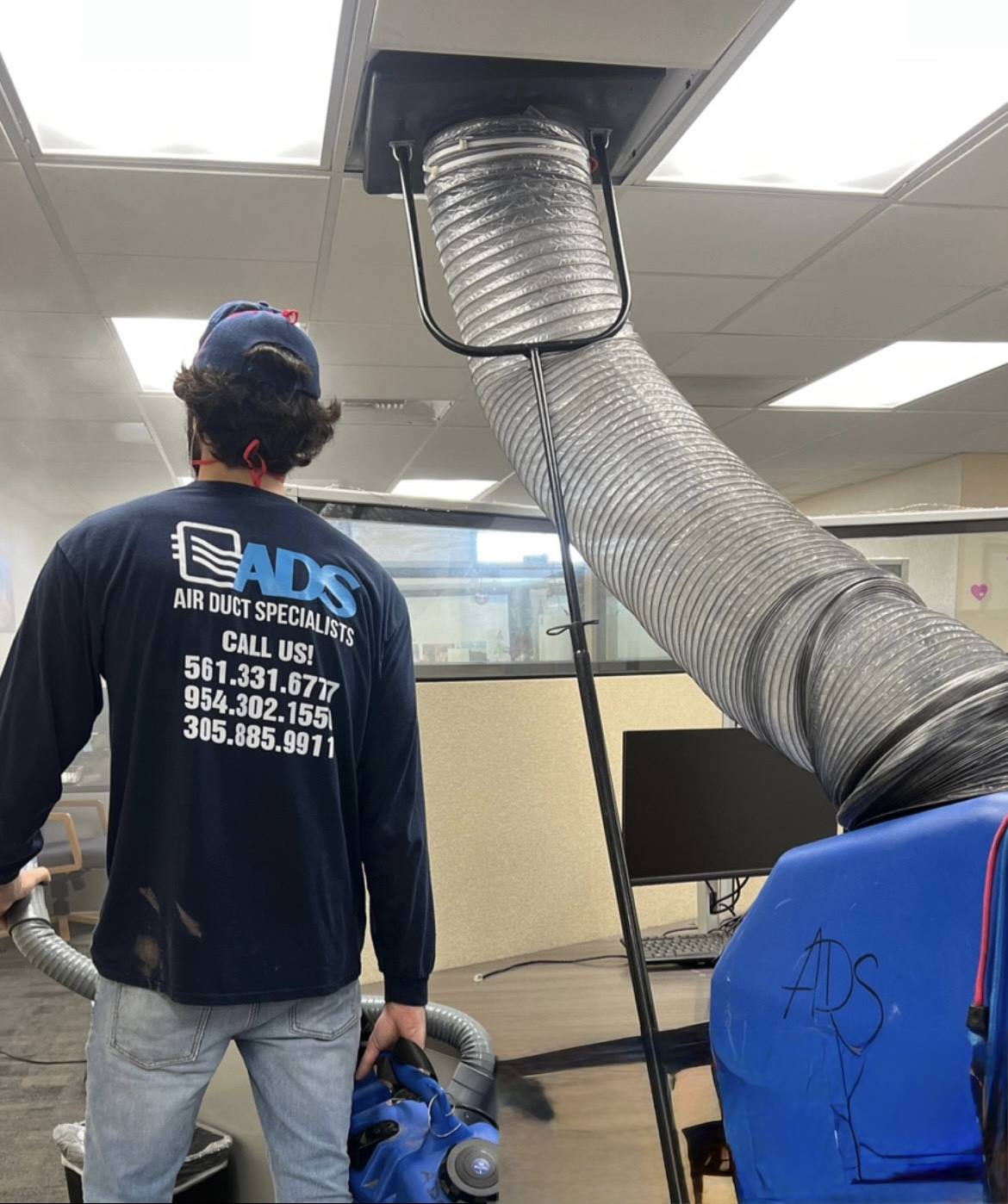 Commercial air duct cleaning with industrial equipment Broward County FL — Air Duct Specialists LLC